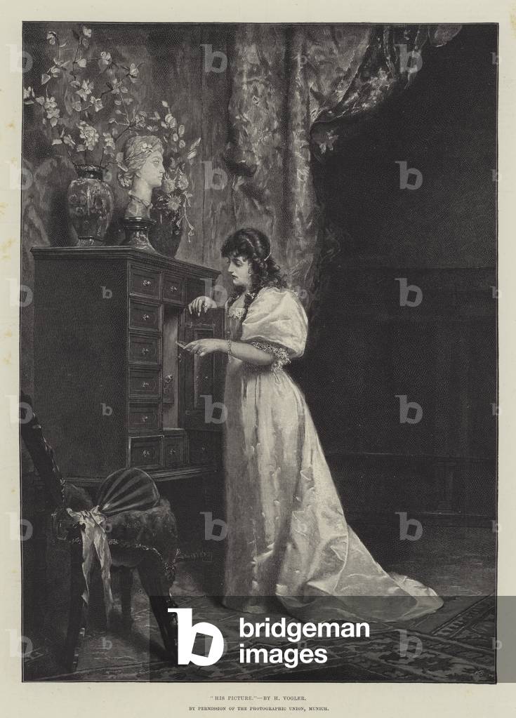 "Sein Bild (Gravur)" 1892 von English School