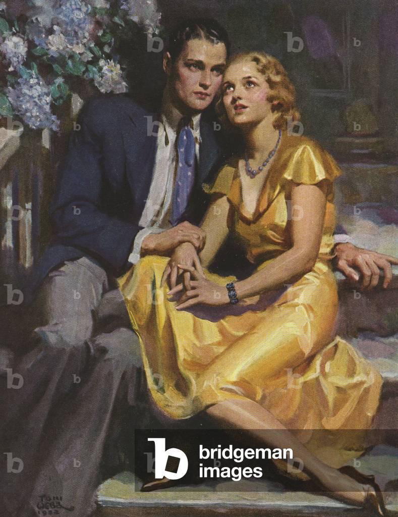 Romance Magazine Plate, Großbritannien, 1930er Jahre