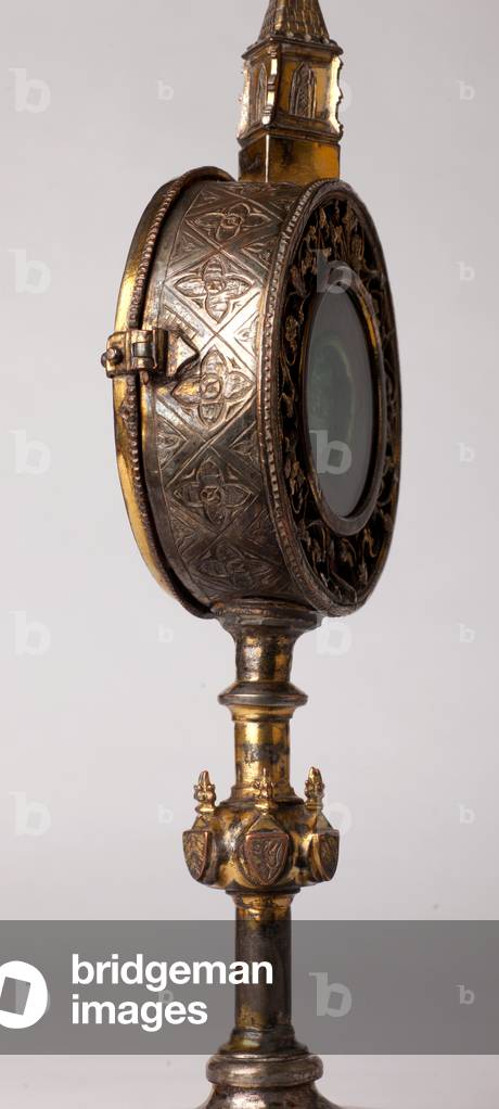 Reliquary. Origin Abbey (Saint-Martin Tournai. Gilt copper. 13th century. Detail.