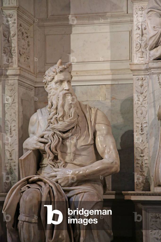 "Detail von Moses aus dem Grab von Julius II." 1515 von Michelangelo Buonarroti