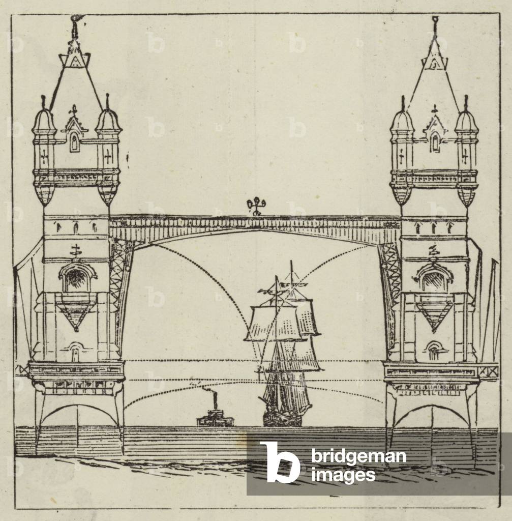 "il proposto nuovo torre ponte (incisione)" di English School