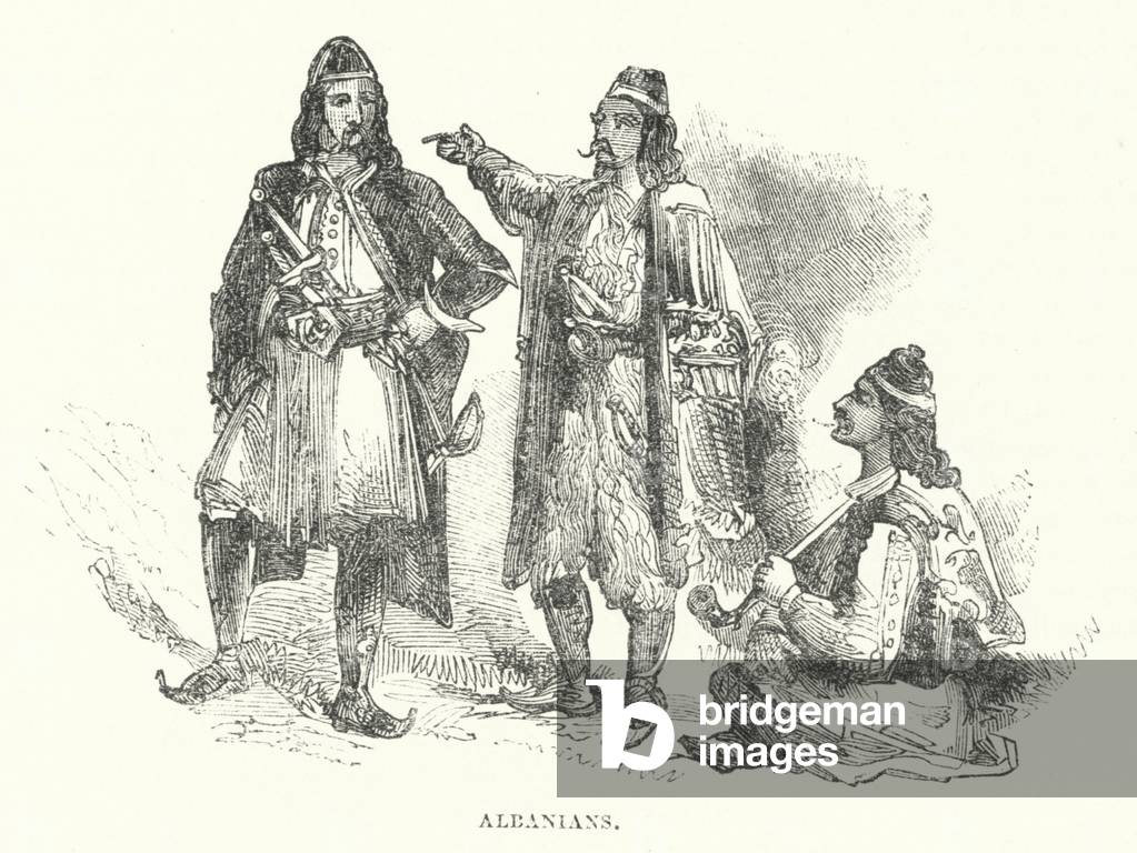 Albanians (engraving) by English Artist, b/w