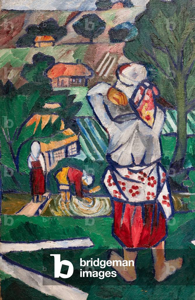 Lavare le tele, dettaglio, 1910 (olio su tela)