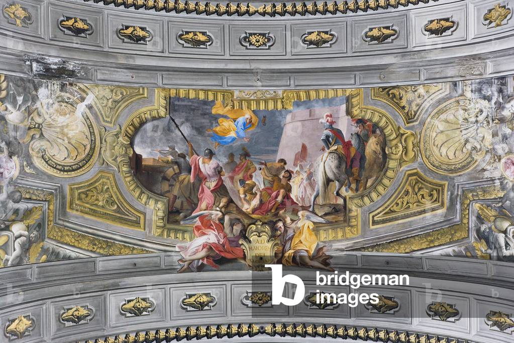 Vision von St. Ignatius während der Schlacht von Pamplona, 1685 (Fresko)