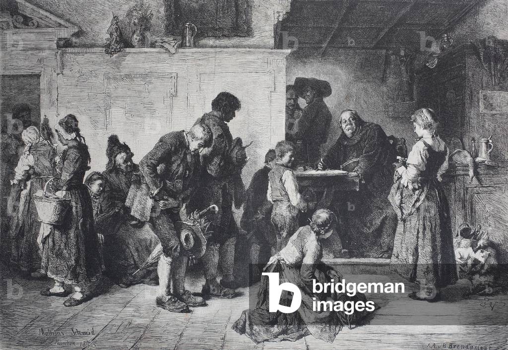 Immagine di Stampa "Consegnare la confessione passa a un prete per ricevere il perdono dei peccati" 1801 di Un