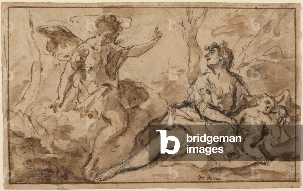 L'Angelo che appare ad Agar e Ismaele, 1726-1727 (penna e inchiostro)