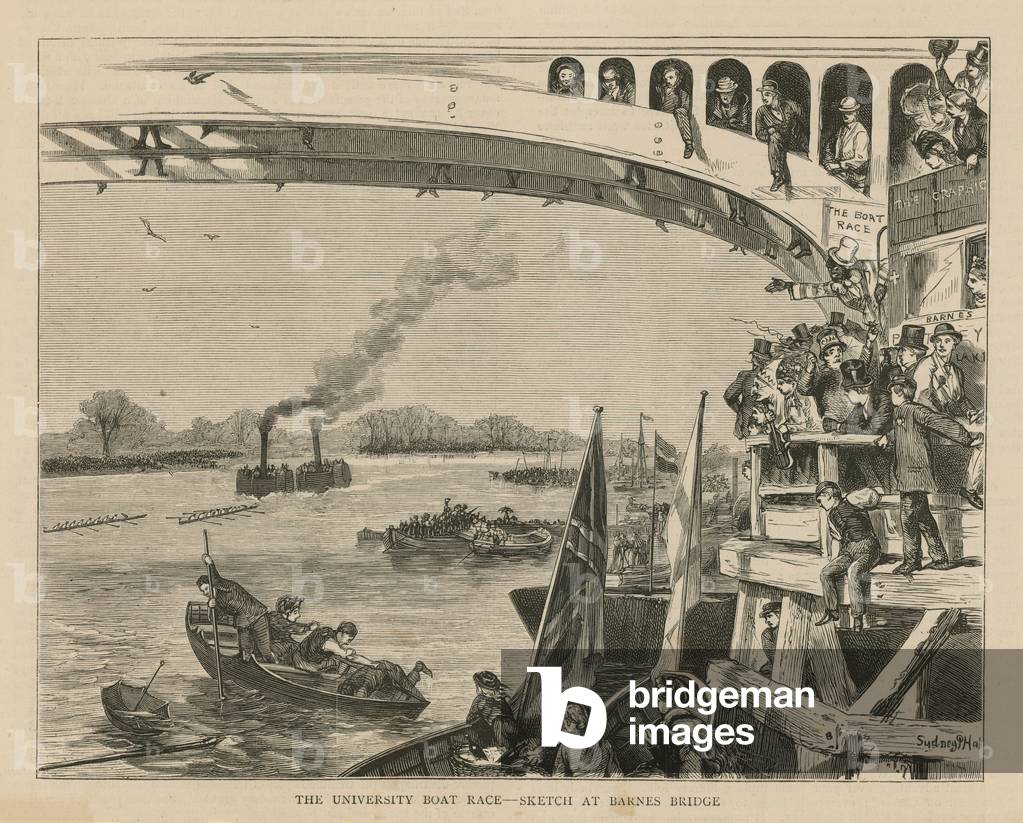 "Das Hochschul-Boot-Rennen (Gravur)" von English School, b/w