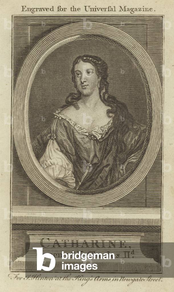 Bild von Gravur "Katharine" von English School, b/w