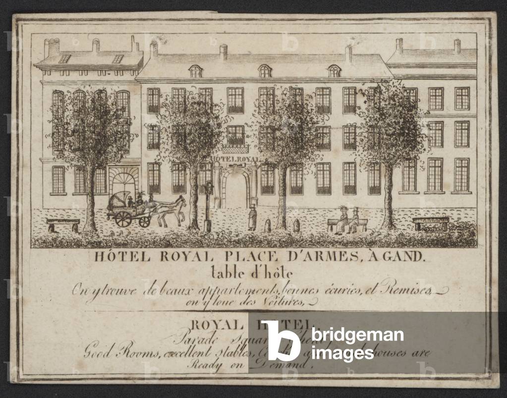 "Hotel Royal" von Belgian School, b/w