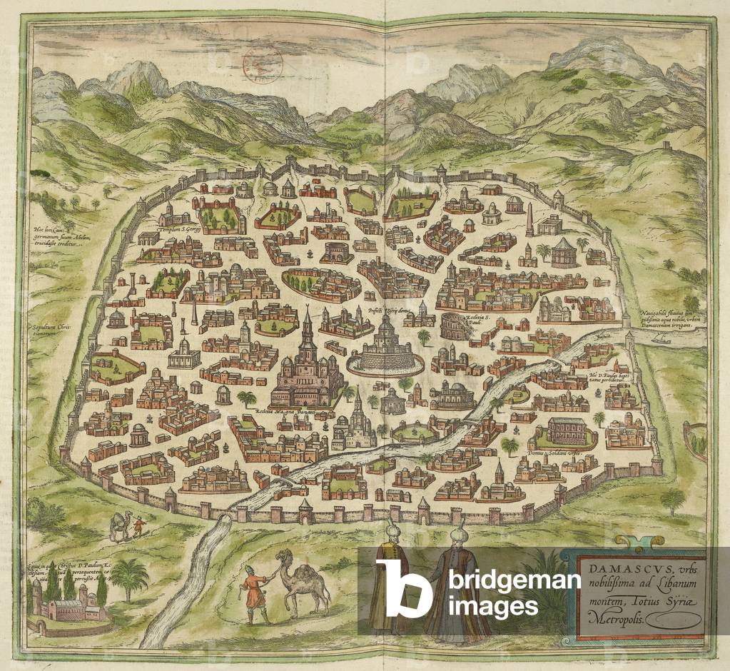 Image of Engraving depicting Damascus by Franz Braun