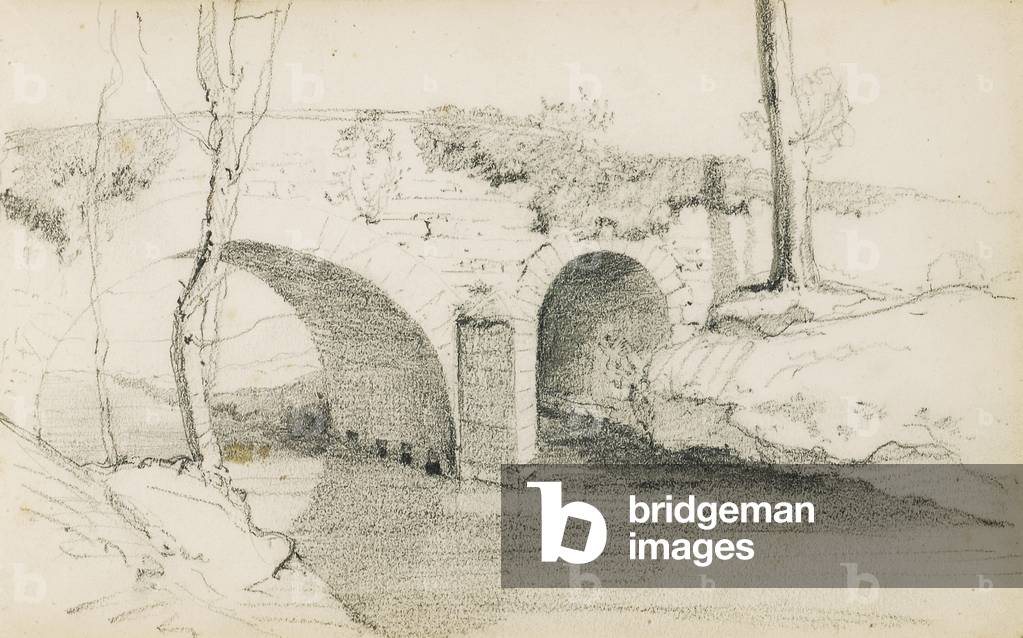 Immagine di Disegno "Disegno da un album intitolato 'The Basque Country '" 1862 di Odilon Redon, b/w