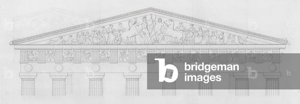 Western pediment of the Parthenon by Henry Corbould