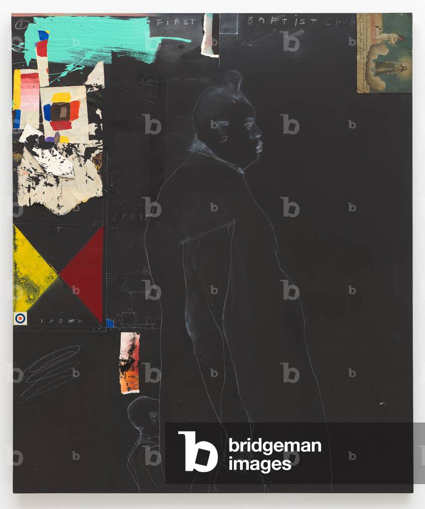 In einer schwarzen Landschaft, 1986 (Mischtechnik auf Leinwand)