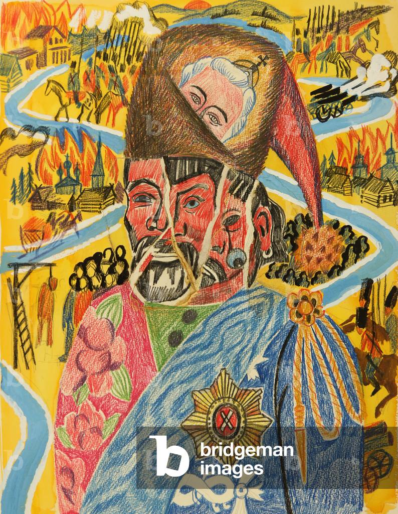 Pugatschjow, 1981 (pastellfarben auf Papier)