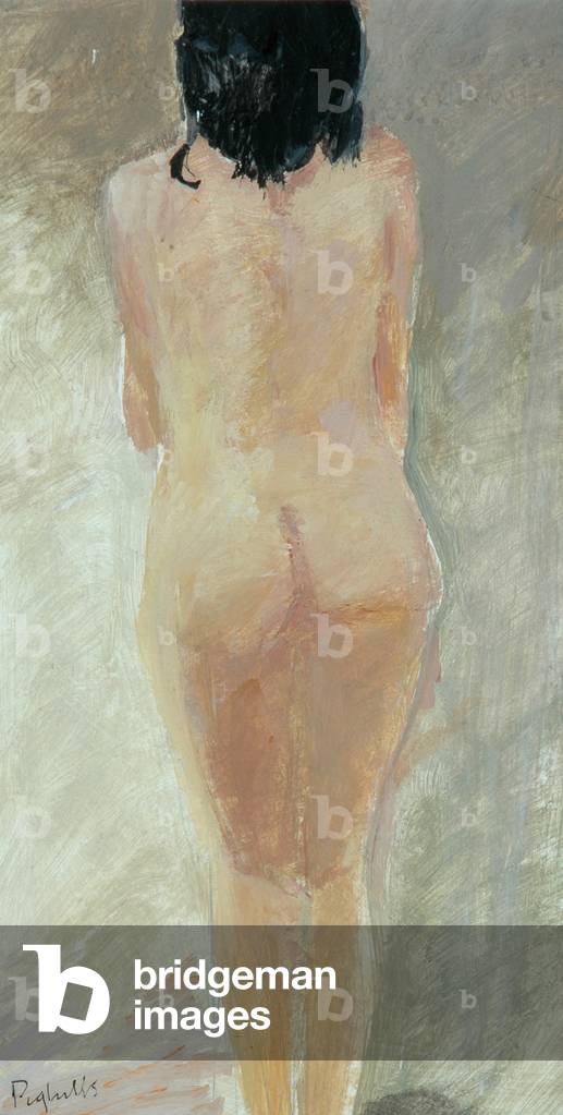 Nackt, 1971 (Acryl auf Karte)