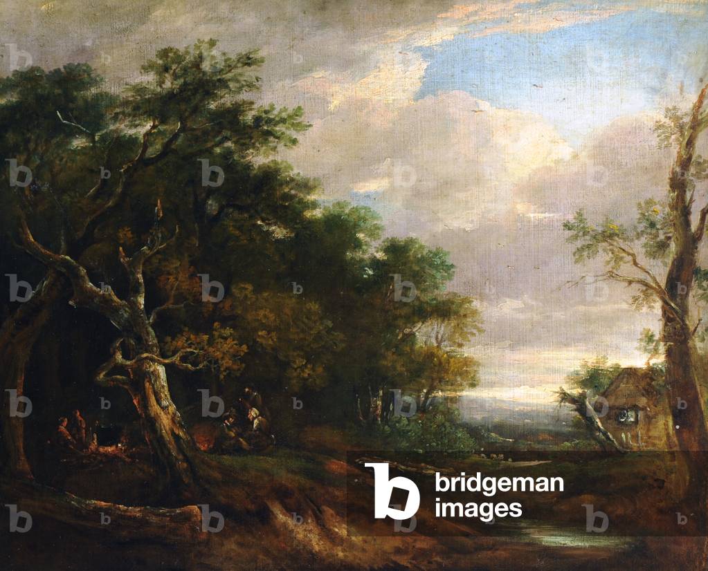 Bild von Gemälde "Ein Waldfluss Landschaft ein" von John Glover
