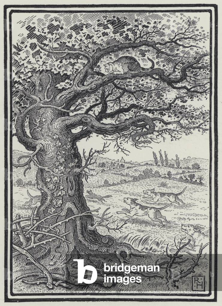 The Fox And The Cat (engraving) by Richard Heighway