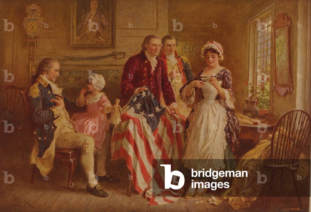 Betsy Ross 1930 par Jean Leon Gerome Ferris, b/w