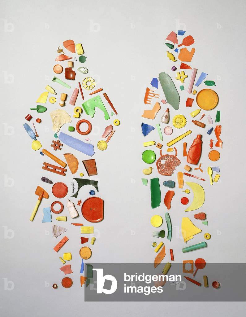 Japanisches Paar (Herr, 1984 (Kunststoff gefunden Objekte)