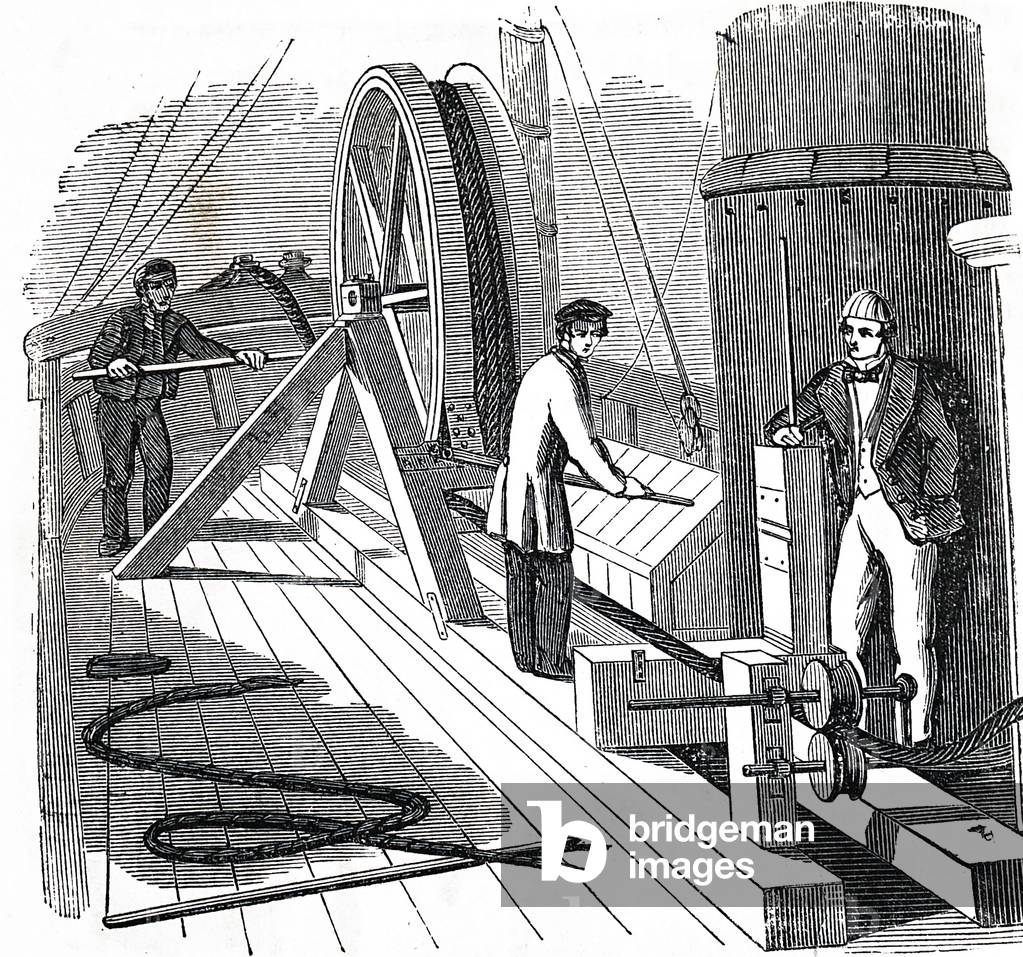 "Cavo del telegrafo sottomarino" 1855