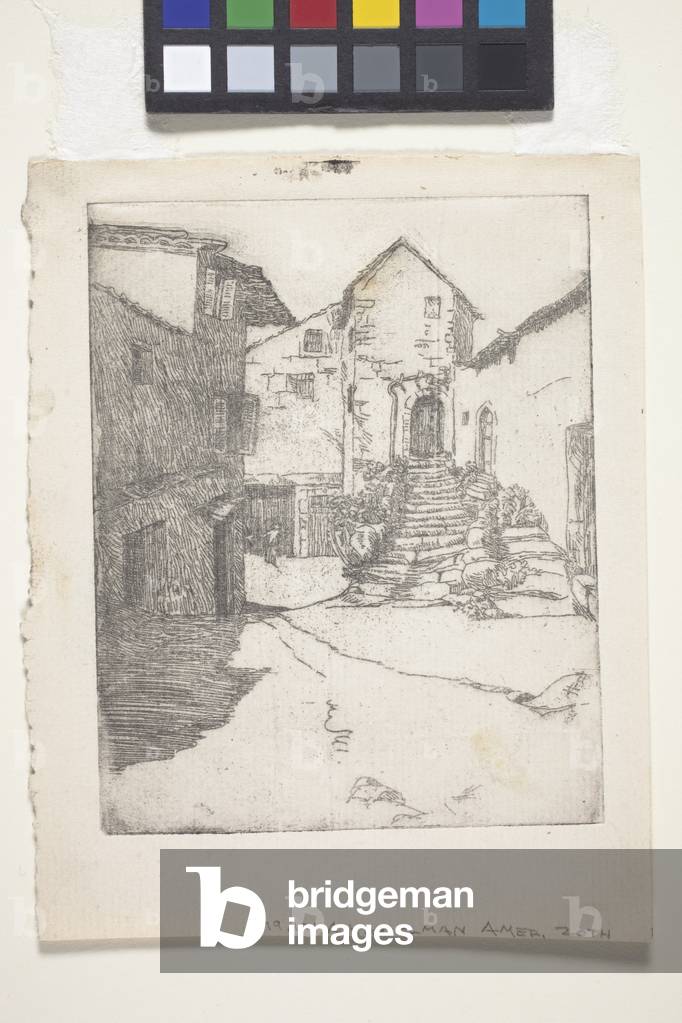 Village Street (ink by Anna Hasselman