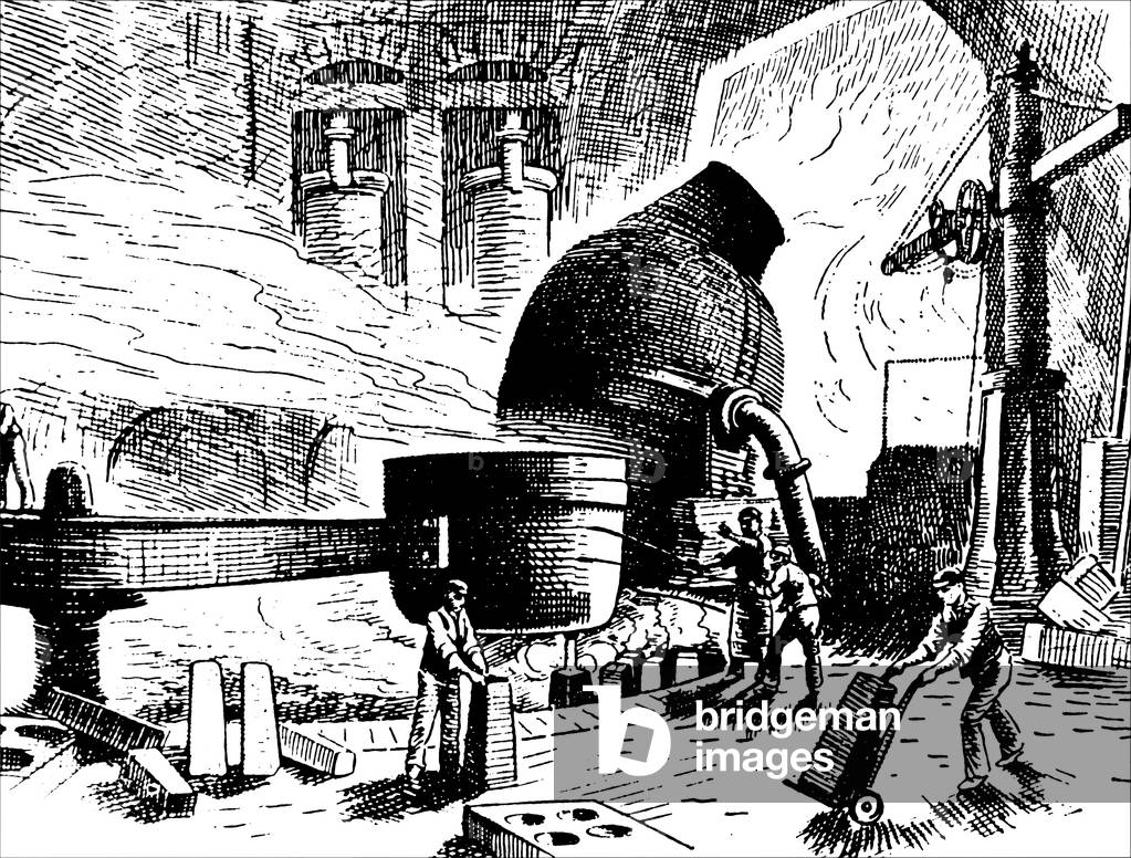 Image of The Bessemer process in action.