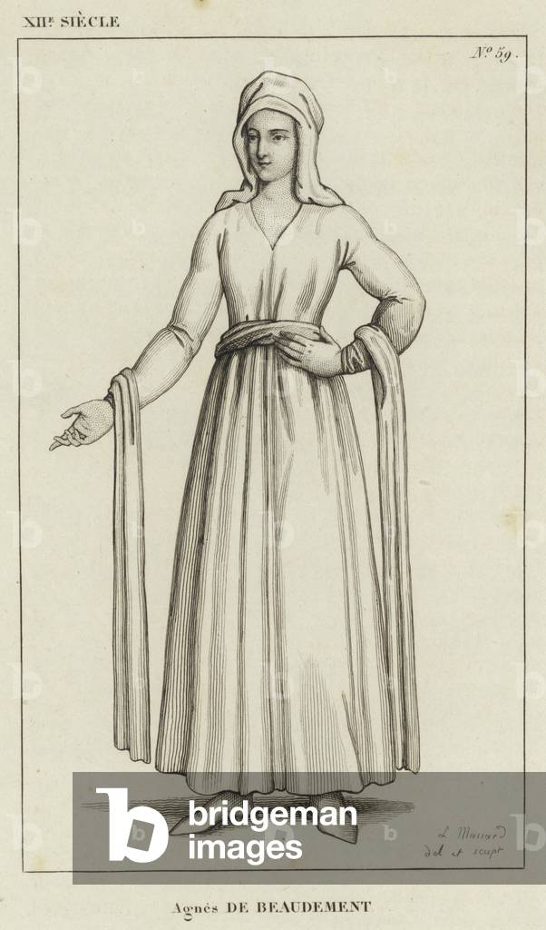 "XII Siekle" 1801 von French School, b/w