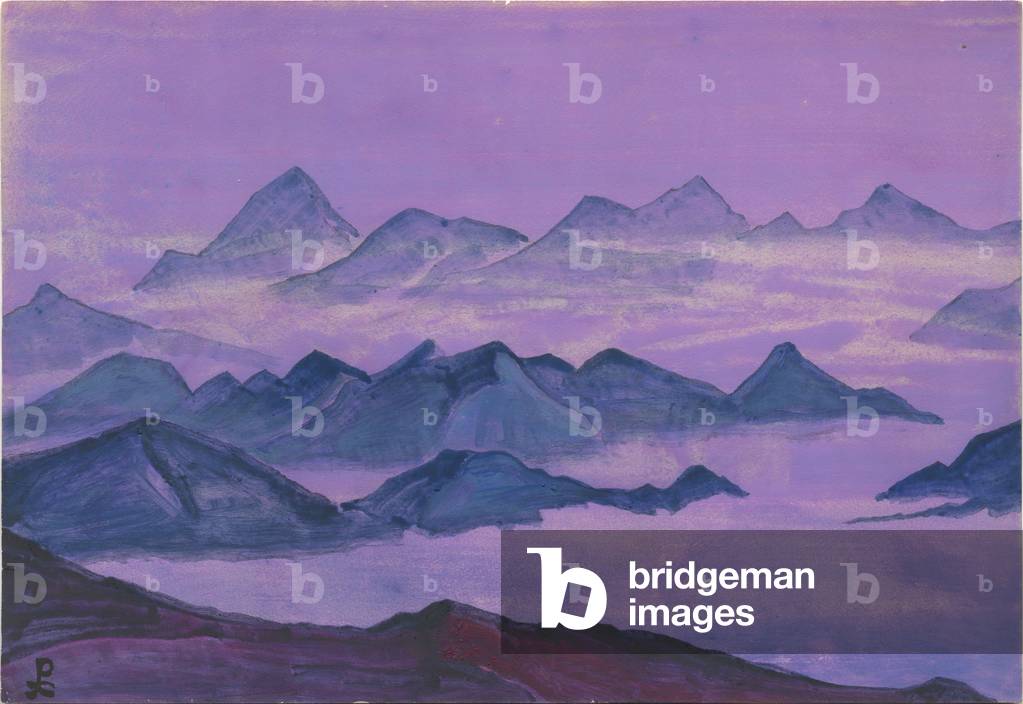 Image de Dessin représentant L'Himalaya. Feuille d'album 1933 par Nicholas Roerich