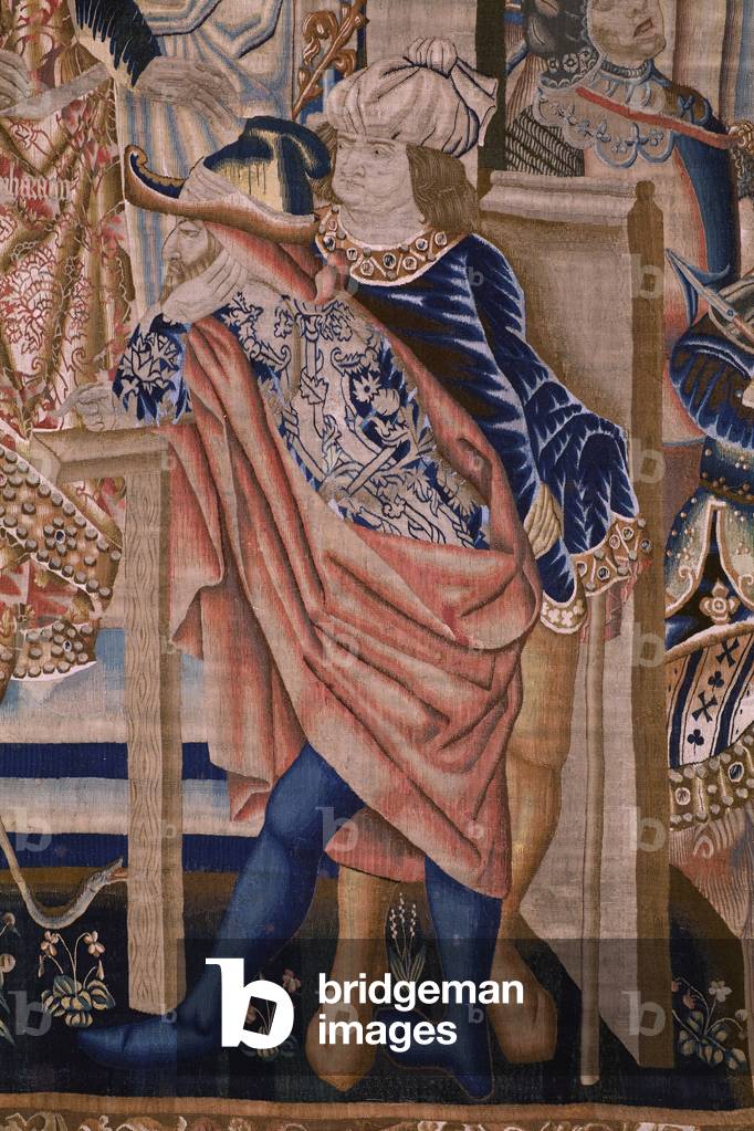 arazzo fiammingo. Passando il Mar Rosso (Paso del Mar Rojo). Ca 1490. Dettaglio.