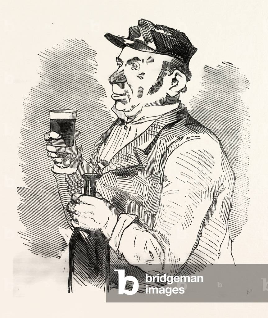 Image of Print depicting The Concierge of the Roche-Noire Castle Drinking on the Health of the Count by Charle