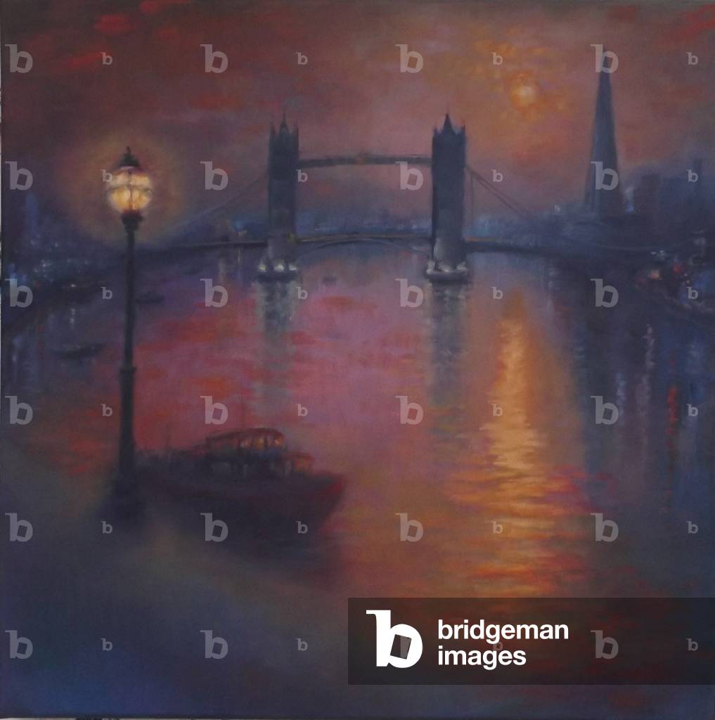 Thames Nocturne, 2005 (oil on canvas)Tower Bridge, London