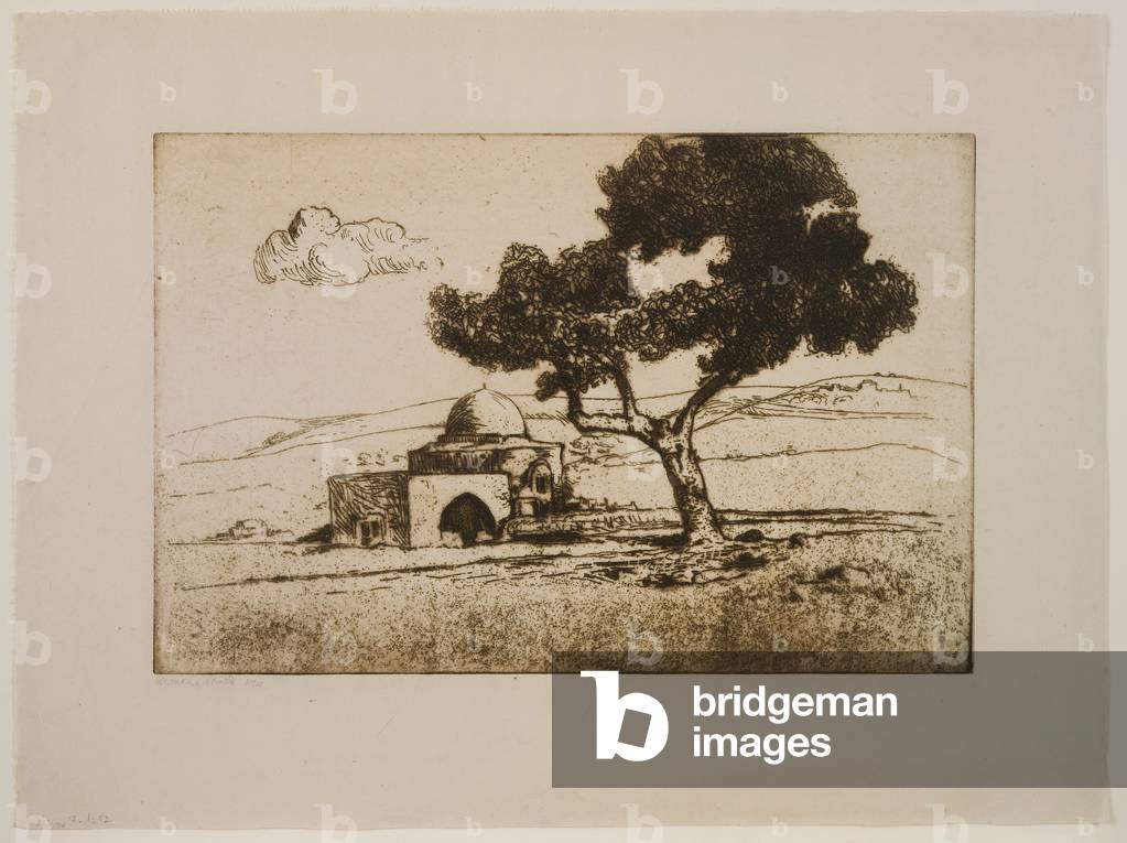 Rachel's Tomb, 1911 (etching)