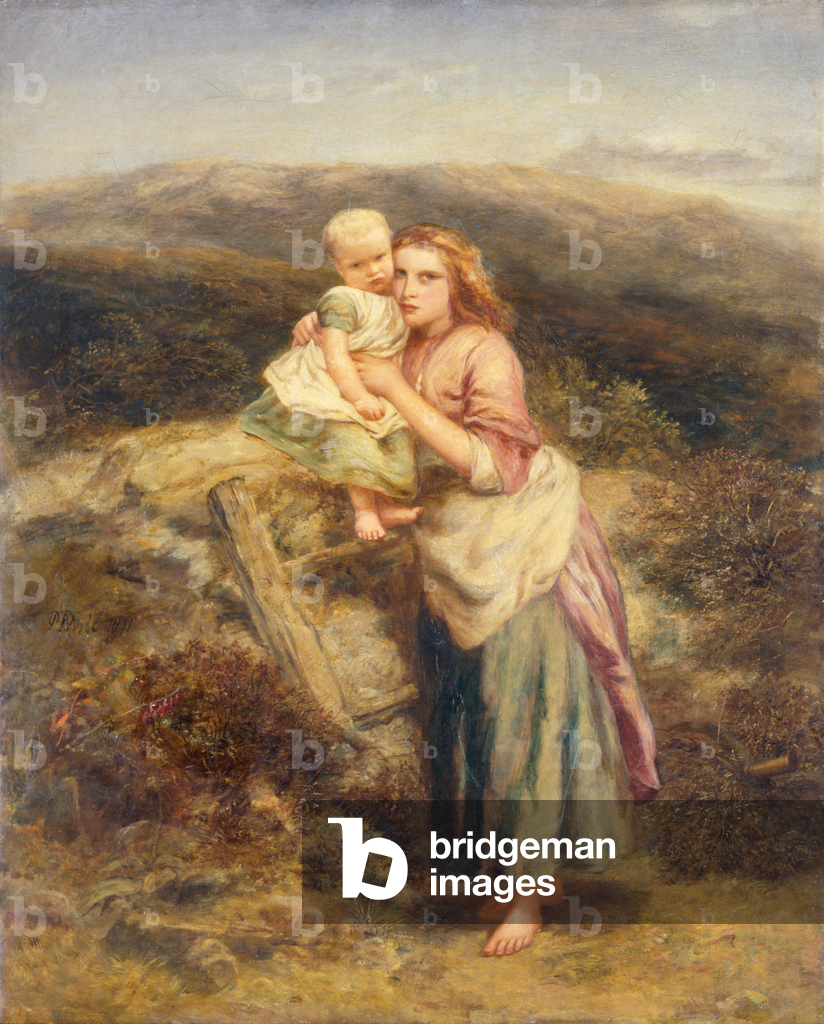 Image de Peinture représentant Paysans sur une lande 1871 par Paul Falconer Poole