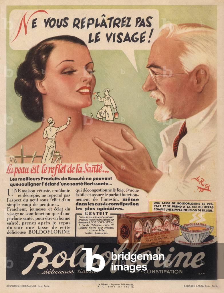 Boldoflorine herbal tea 1938 (illustration)