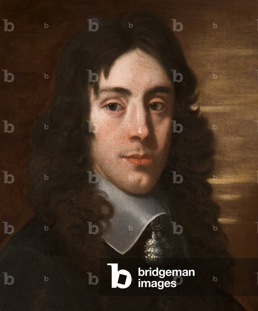 Immagine di Dipinto "Signore james langham" 1650 di Gerrit van Honthorst, b/w