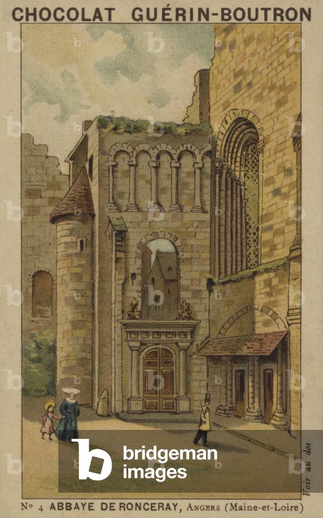 Abbaye de Ronceray, Angers, Maine-et-Loire (cromolito)