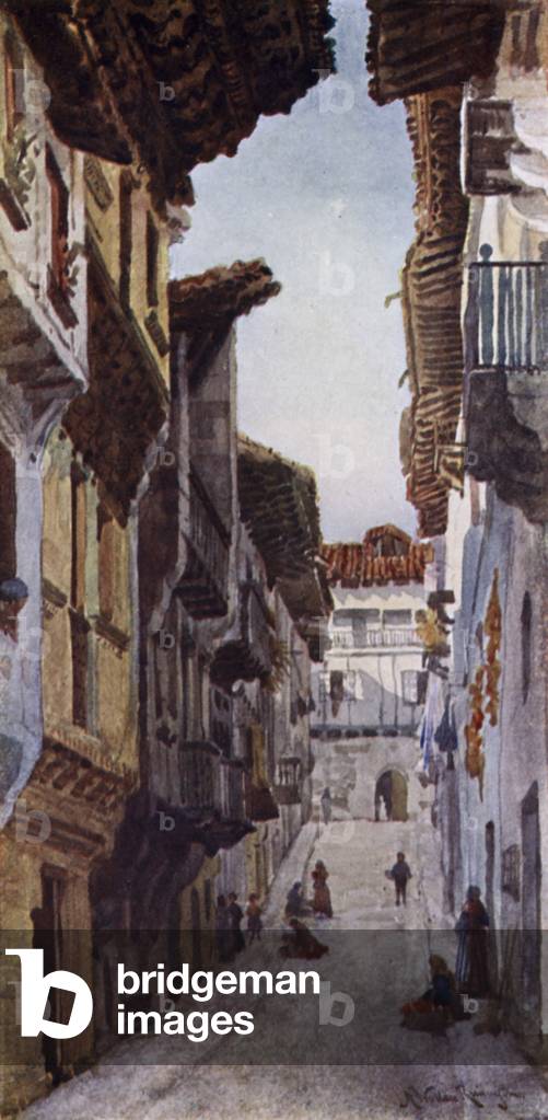 Una strada a Fuentarabia (colore lito)