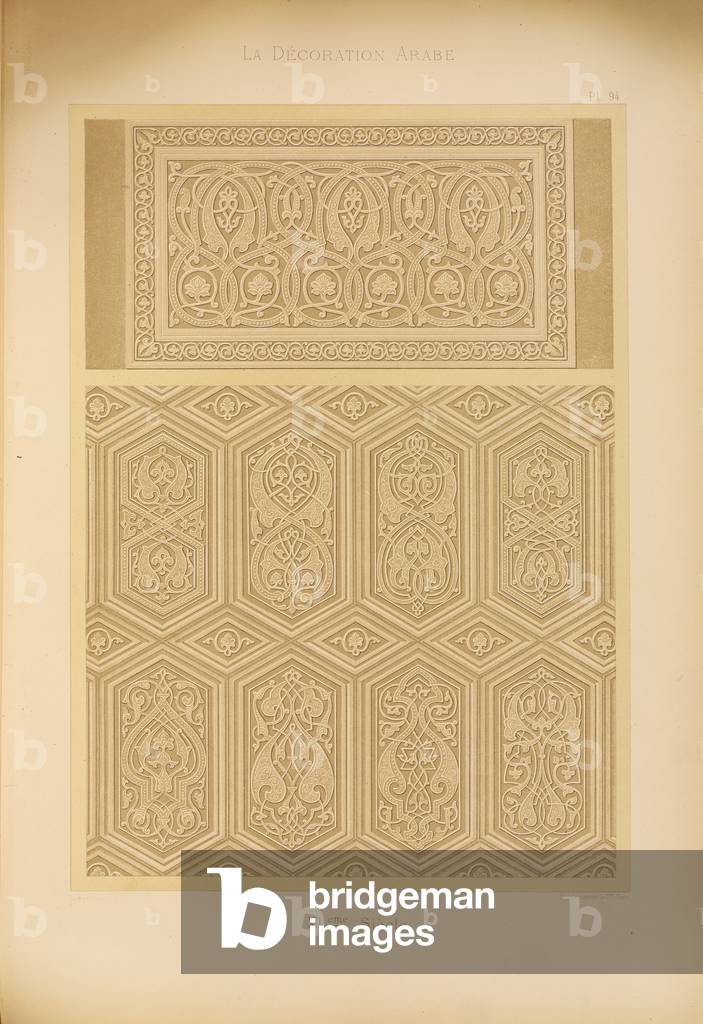 "La Decoration Arabe", 1885 di Emile Prisse d'Avennes, b/w