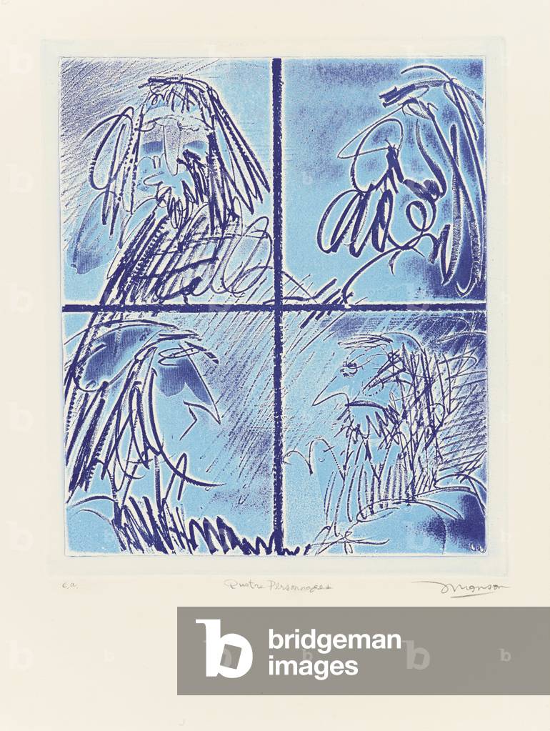 Vier Figuren, 1972 (Radierung)