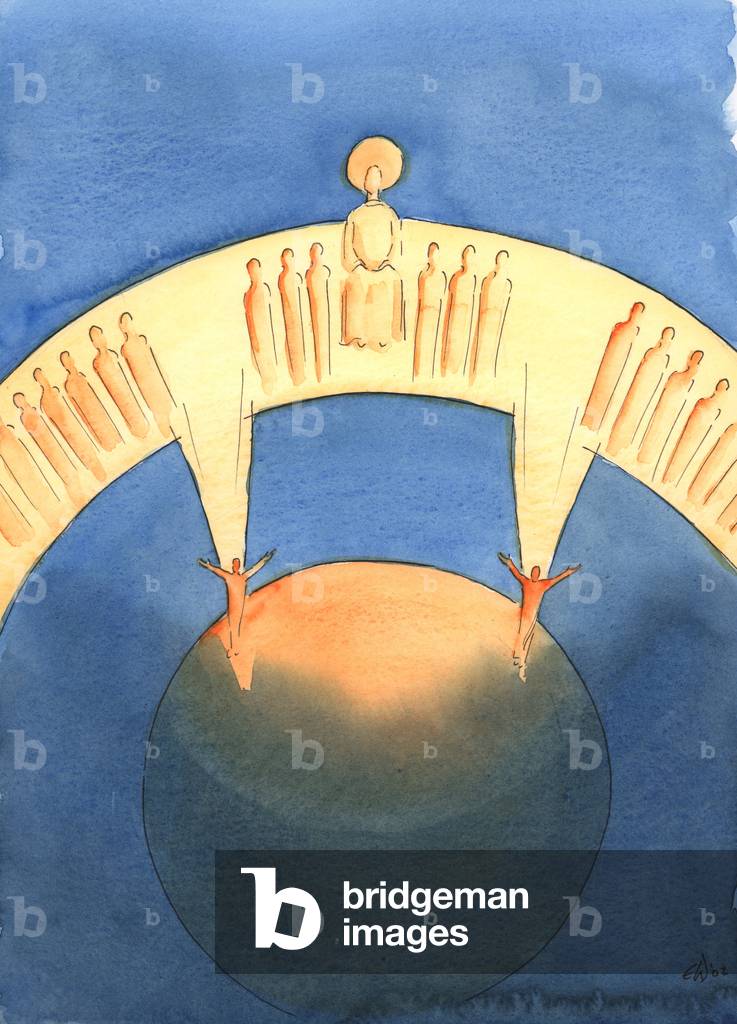 Immagine di Disegno "Nella preghiera privata possiamo sorgere in spirito per essere uniti alla Comunione dei S