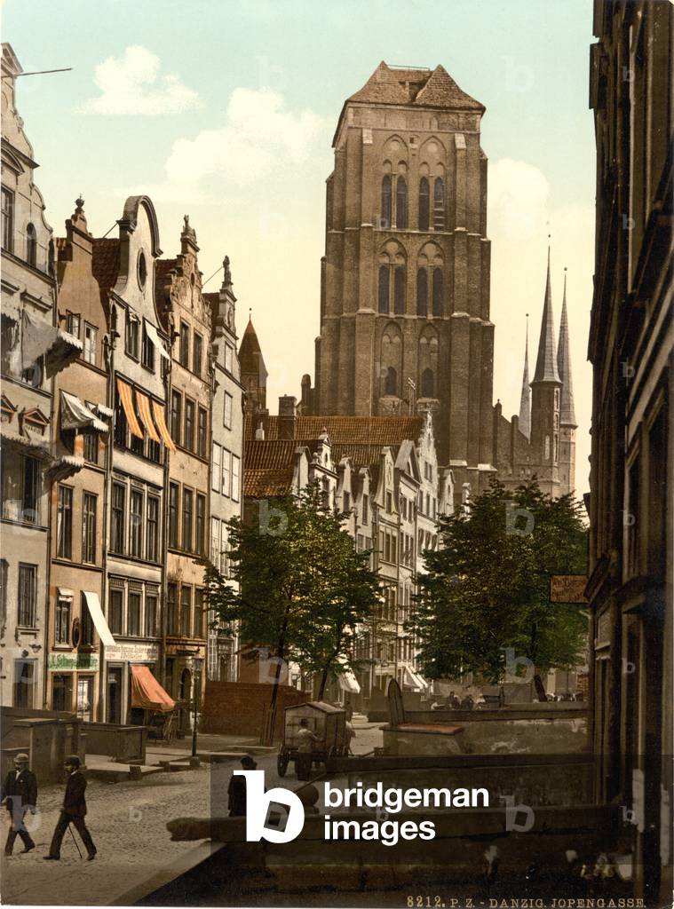 Jopengasse, Danzig, Prusse occidentale, Allemagne, c.1900 (coloris litho)
