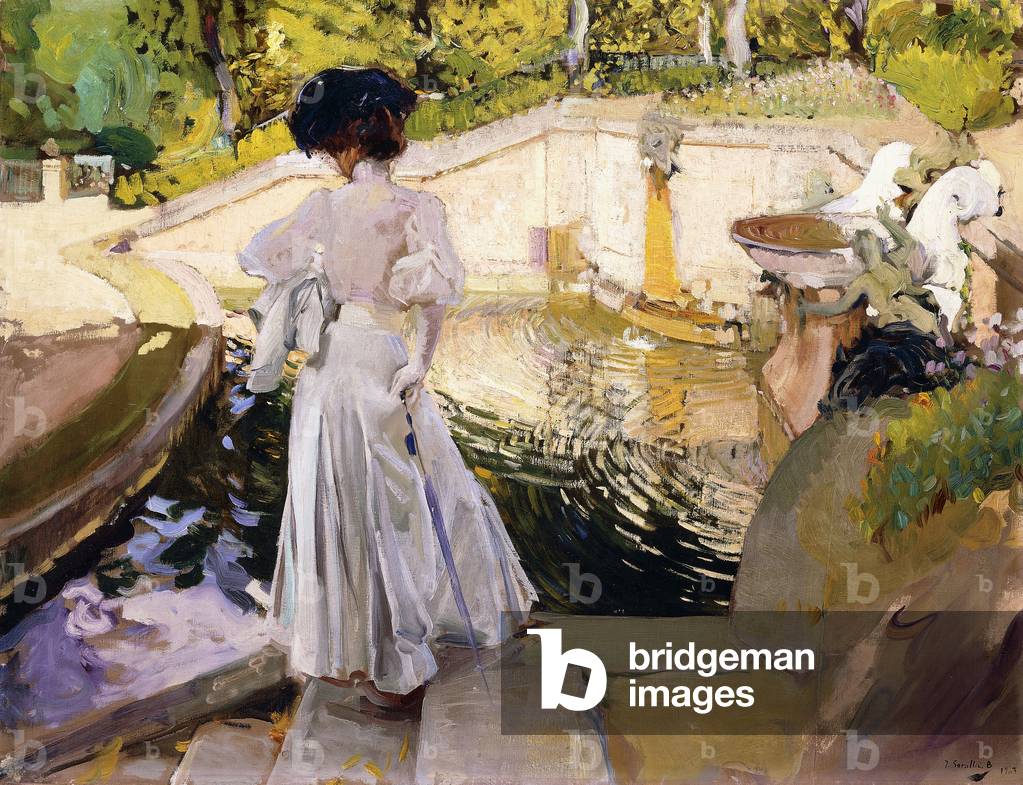 Bild von Gemälde "Maria Blick auf die Fische", 1907 von Joaquin Sorolla y Bastida