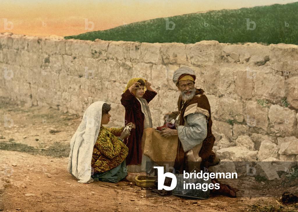 Wanderschuster von Jerusalem, Heiliges Land, um 1890-c.1900 (Photochromdruck)