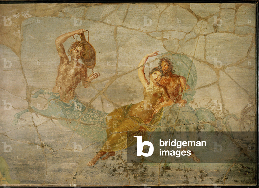 Neptun und Amphitrite, reitend auf dem Schwanz eines Tritons