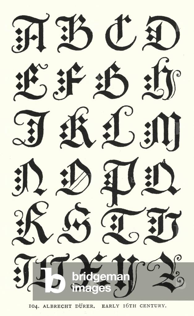 Immagine di Stampa "Alfabeto" 1910 di English School, b/w