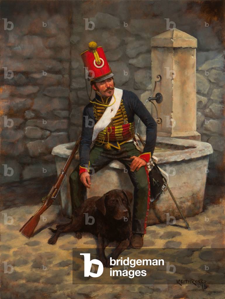 4. Husar 1815, 2015 (Öl auf Karton)