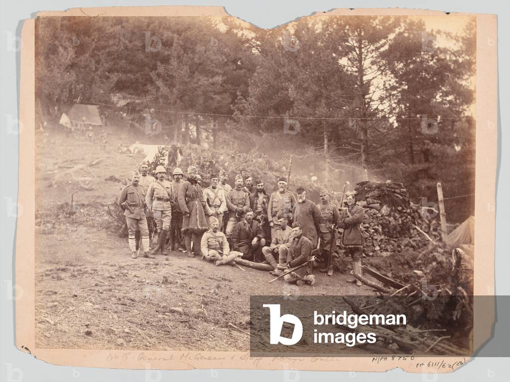 Image of Photography depicting General McQueen and staff 1890 by Unknown photographer