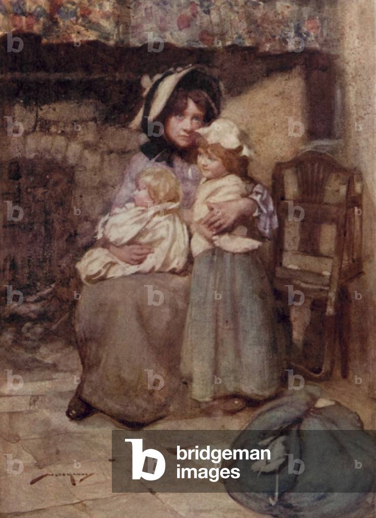 "Illustrazione per Il villaggio deserto di Oliver Goldsmith (colore lito)" di William Lee Hankey
