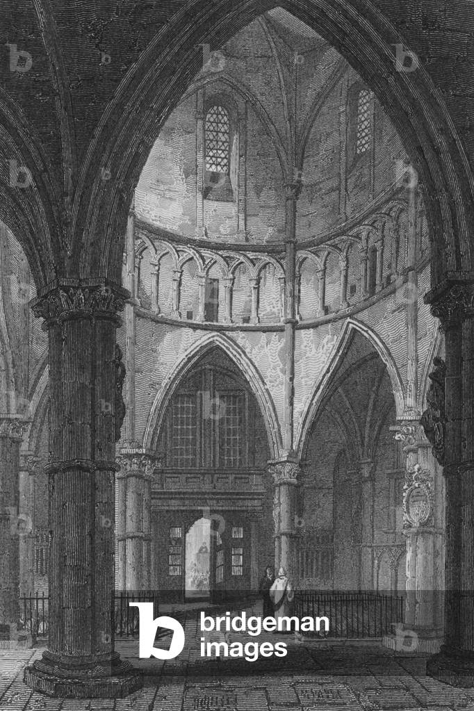 "Interno della Chiesa del Tempio (incisione)" di J. P. Neale