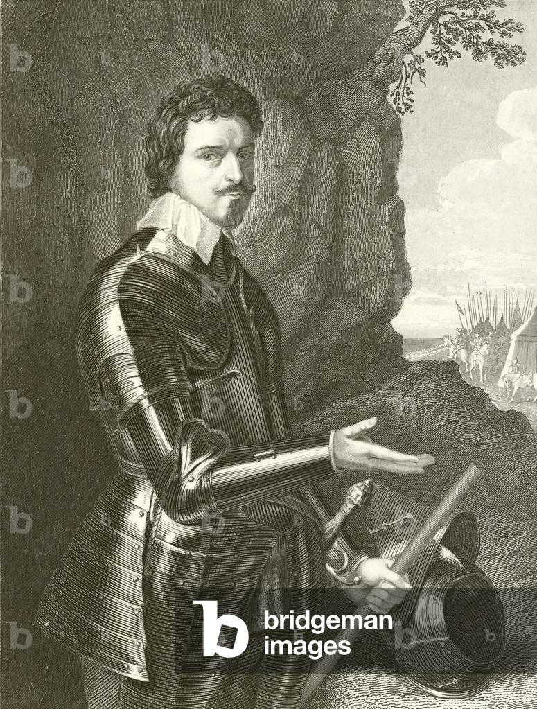"Conte di Strafford (incisione)" di Anthony van Dyck, b/w